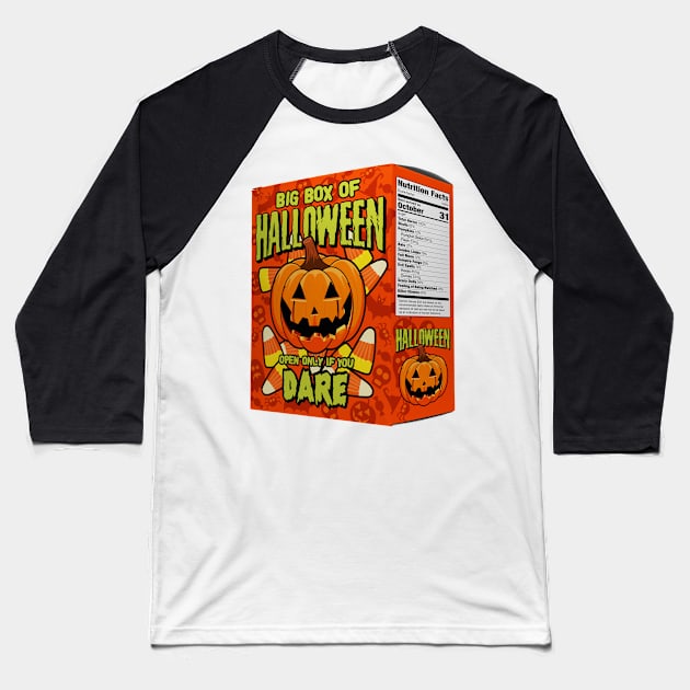 Big Ol' Box of Halloween Baseball T-Shirt by andrew_kelly_uk@yahoo.co.uk